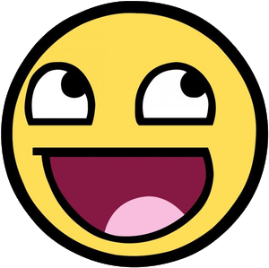 Awesome Face meme character PNG with transparent background