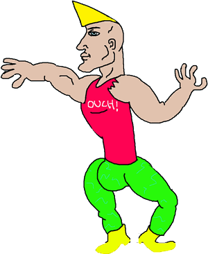Chad meme character PNG with transparent background