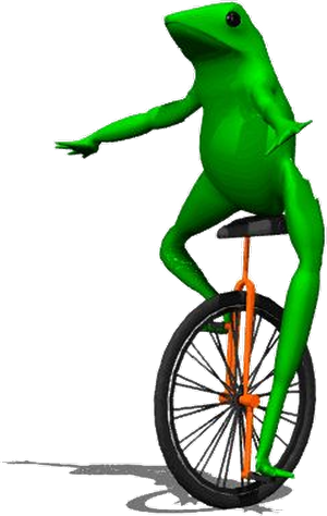 Dat Boi meme character PNG with transparent background