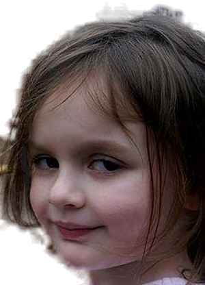 Disaster Girl meme character PNG with transparent background