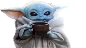Grogu meme character PNG with transparent background