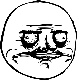 Me Gusta meme character PNG with transparent background