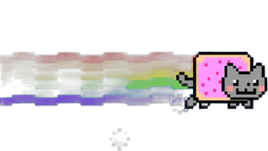Nyan Cat meme character PNG with transparent background
