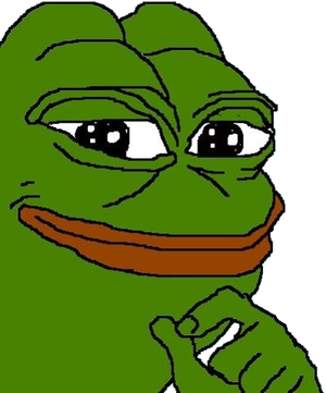 Pepe the Frog meme character PNG with transparent background