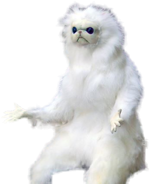 Persian Cat Room Guardian meme character PNG with transparent background