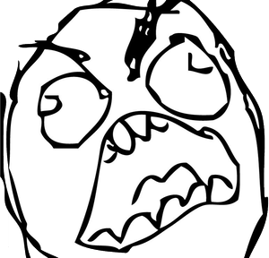 Rage Guy meme character PNG with transparent background