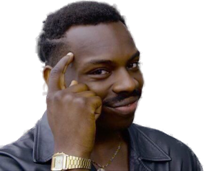 Roll Safe meme character PNG with transparent background
