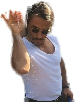 Salt Bae meme character PNG with transparent background