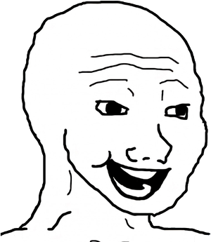 Wojak meme character PNG with transparent background