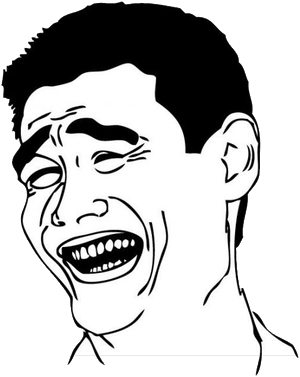 Yao Ming Face meme character PNG with transparent background