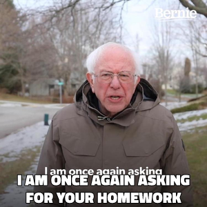 Bernie: I Am Once Again Asking meme template