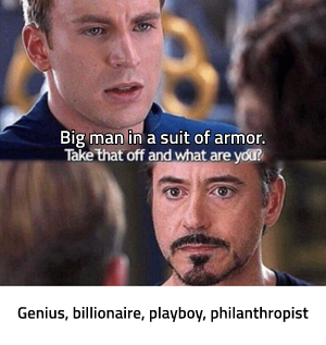 Big Man in a Suit of Armor meme template