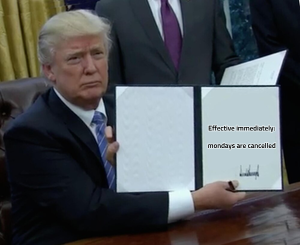 Trump Bill Signing meme template