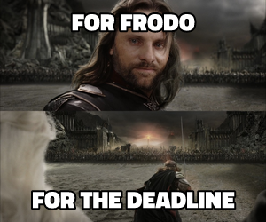 Aragorn at the Black Gate meme template