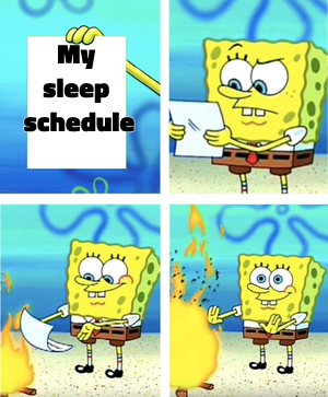 SpongeBob Burning Paper meme template