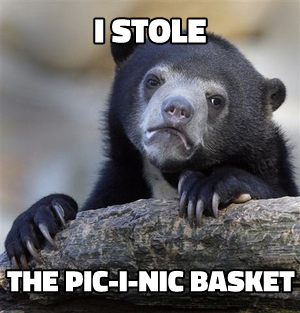 Confession Bear meme template