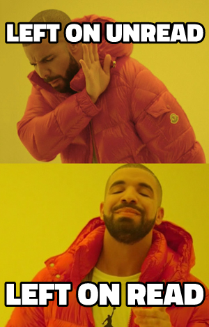 Drakeposting meme template