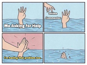 Drowning High Five meme template