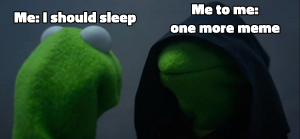 Evil Kermit meme template
