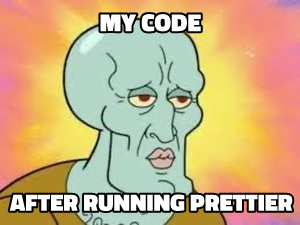 Handsome Squidward meme template