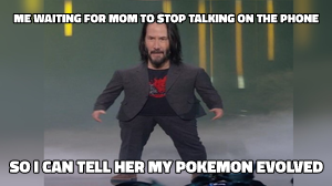 Mini Keanu Reeves meme template