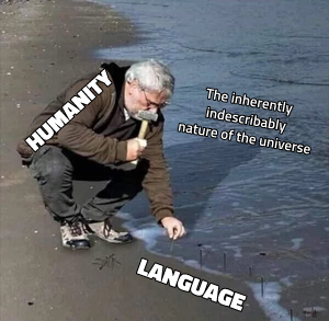 Guy Hammering Nails Into Sand meme template