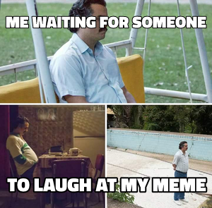 Sad Pablo Escobar meme template