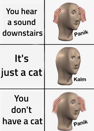 Panik Kalm Panik meme template