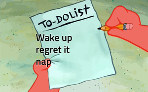 Patrick's To-Do List meme template