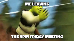 Shrek Running meme template