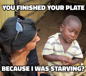 Skeptical Third World Kid meme template