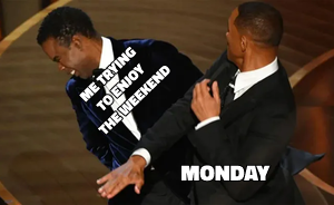 Will Smith Slapping Chris Rock meme template
