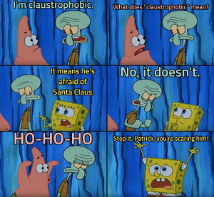Stop It Patrick You're Scaring Him meme template