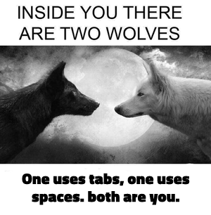 Inside You There Are Two Wolves meme template